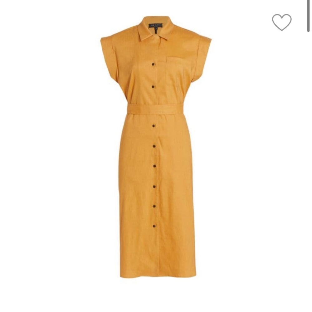 Women's Mustard Shirt Dress